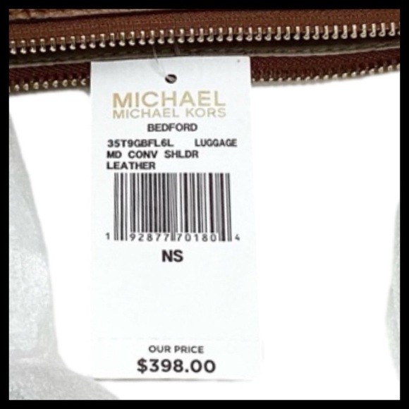 MICHAEL KORS Leather Convertible Medium Bedford Shoulder Bag - Picture 10 of 11